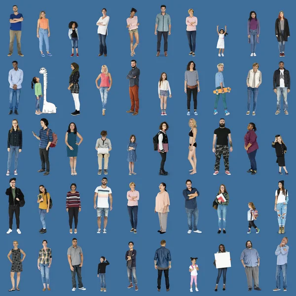 Różnorodność osób całego ciała — Zdjęcie stockowe