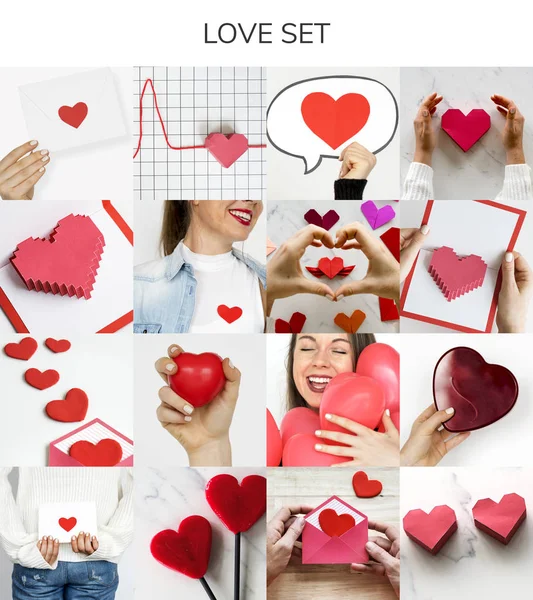 Arte del cuore e donna con amore — Foto Stock
