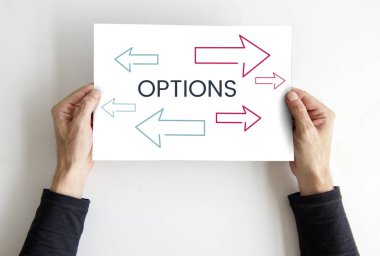 afişini holding eller