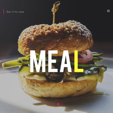 Hamburger sebze ve mantar ile