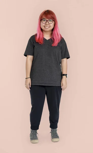 Pink Hair Woman — Stock Photo, Image