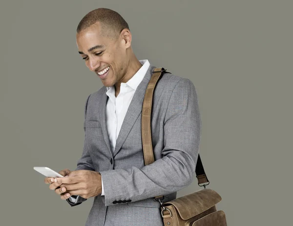 business man using smartphone