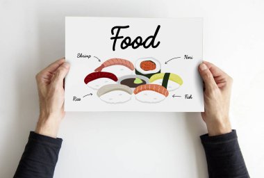 afişini holding eller