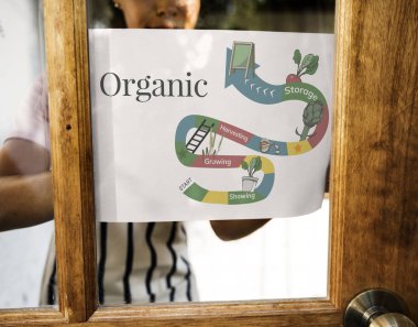 Billboard ile çalışan kadın 