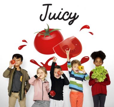 Sebze ile küçük çocuk