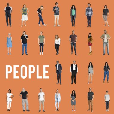 çeşitlilik insanların tam vücut 