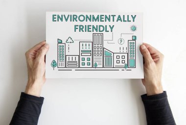 afişini holding eller 