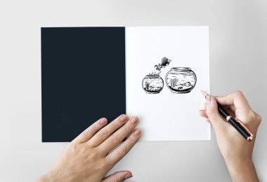 Kadın yazı tebrik kartı