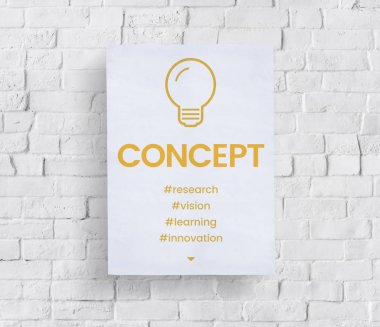 Tuğla duvar grafik ile banner 