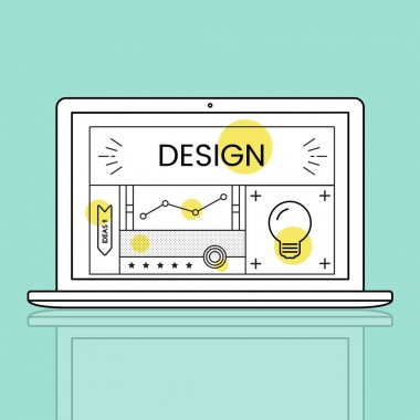 Web tasarım şablonu dizüstü