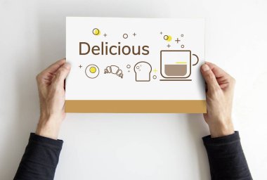 afişini holding eller 