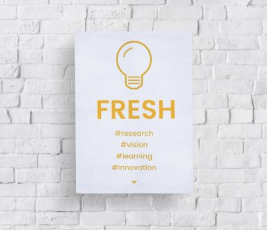 Tuğla duvar grafik ile banner 