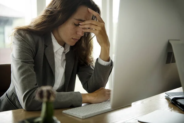 Sad woman got fired — Stock Photo, Image