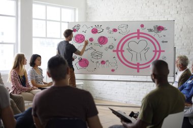 Toplantı üzerinde iş adamları