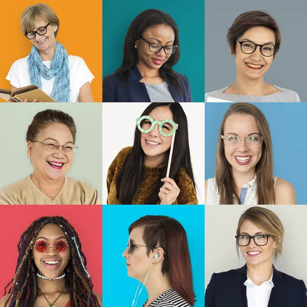 Damer bär glasögon — Stockfoto
