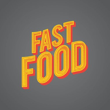 Fast Food sarı metin