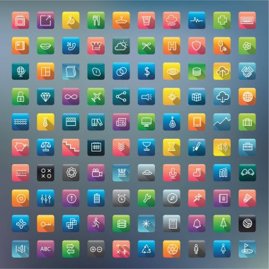 creative smartphone application icons clipart
