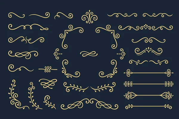 Ornamente kalligrafische Gestaltungselemente — Stockvektor