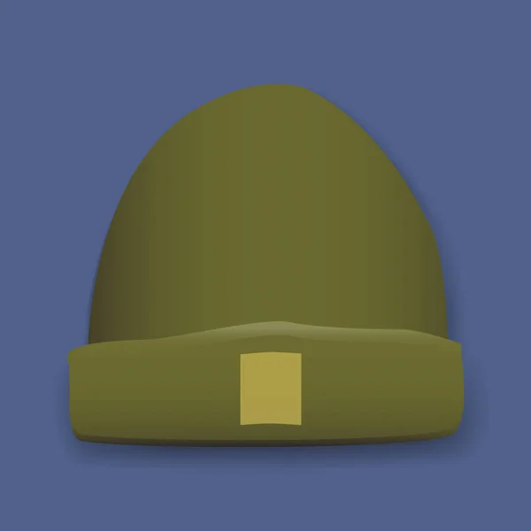 Groene winter hoed — Stockvector