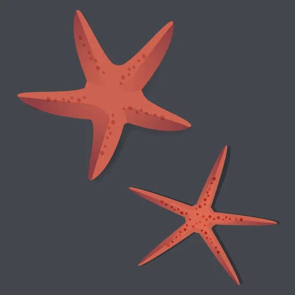 Две красные звезды — стоковый вектор
