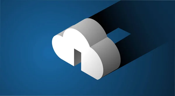 Ícone de computação em nuvem — Vetor de Stock