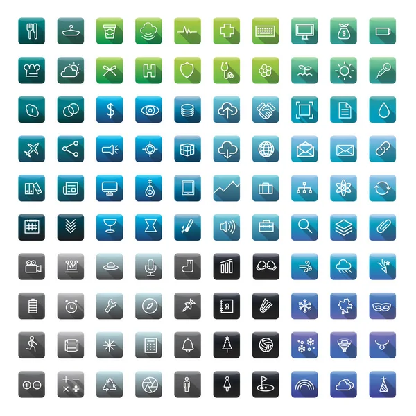 Iconos de aplicaciones de teléfonos inteligentes creativos — Archivo Imágenes Vectoriales