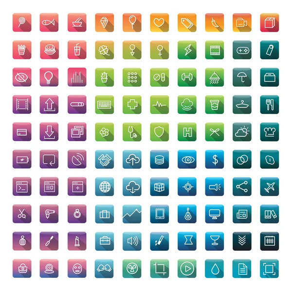 Iconos de aplicaciones de teléfonos inteligentes creativos — Archivo Imágenes Vectoriales
