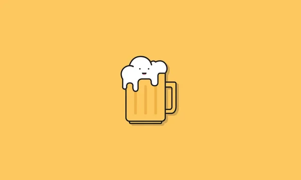 Drawing Beer glass — Stock Vector
