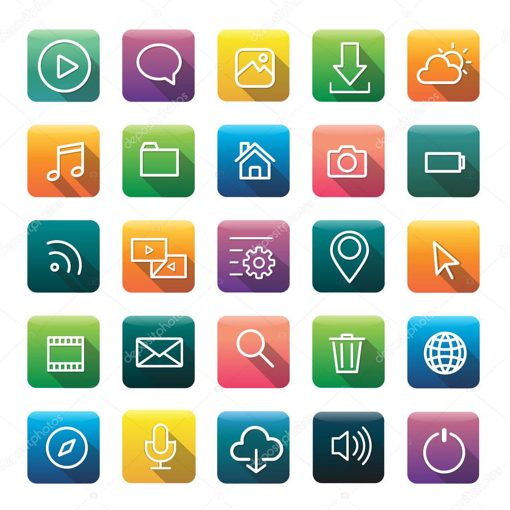 creative smartphone application icons