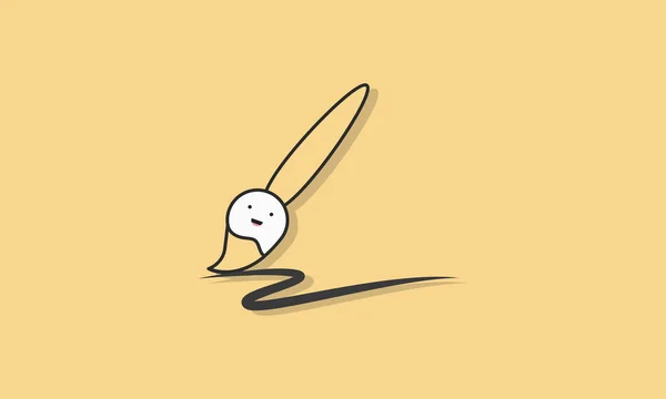 Boya fırçası yazma simgesi — Stok Vektör