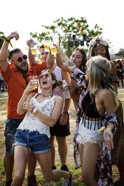 Friends fun events dancing holiday — Stock Photo, Image