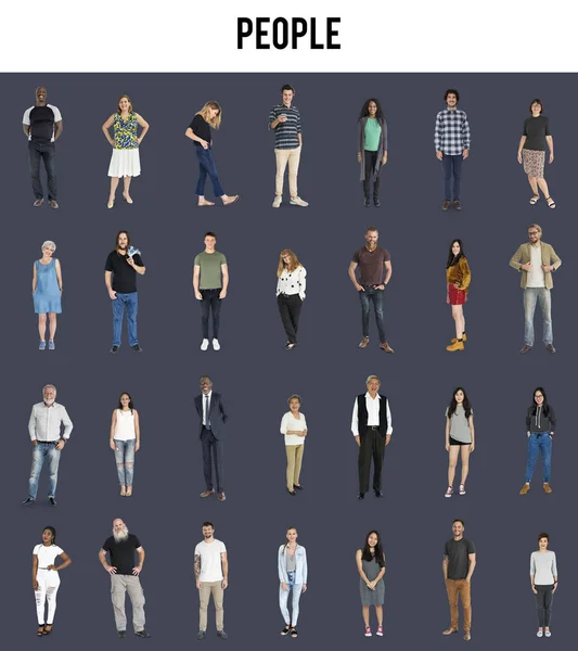 Diversité personnes corps entier — Photo