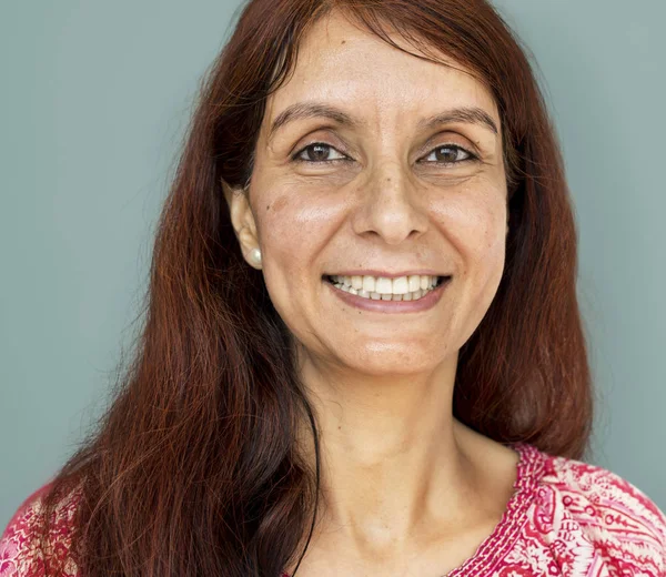 Sourire visage de femme indienne — Photo