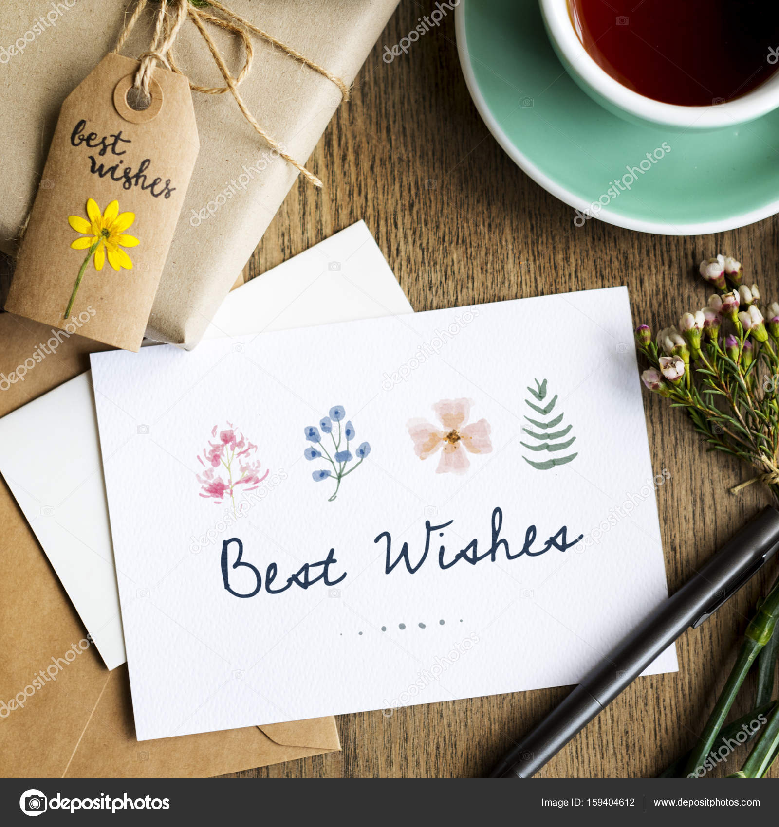 Best Wish Card Gift Box Stock Photo by ©Rawpixel 159404612