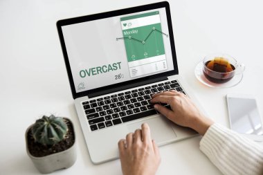 Eller dizüstü bilgisayarda çalışıyor