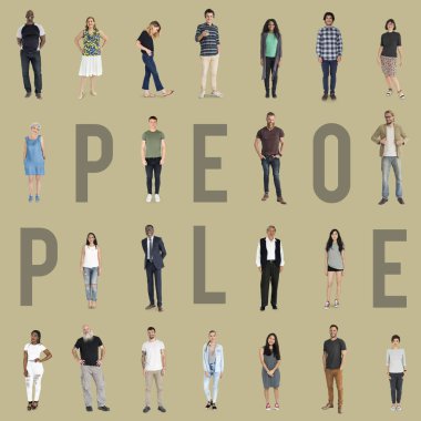 çeşitlilik insanların tam vücut 