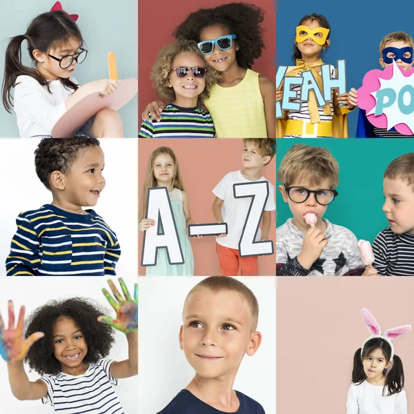 孩子们可爱的多样性 — 图库照片