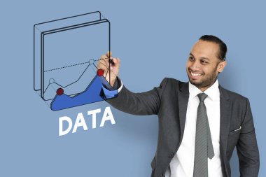 İş adamı Studio'da yazmak 