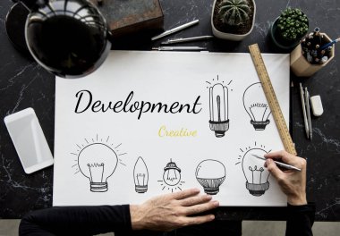 afiş çalışan eller 