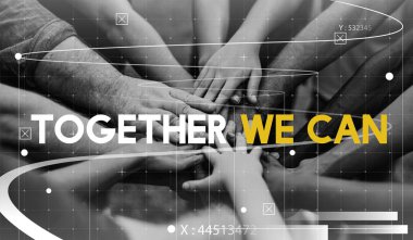 people holding hands togetherness clipart