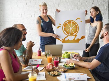 insanların kahvaltı ile Toplantı