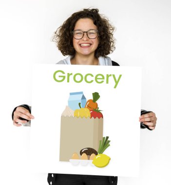 Kız holding tasarlamak