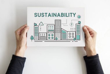 afişini holding eller 