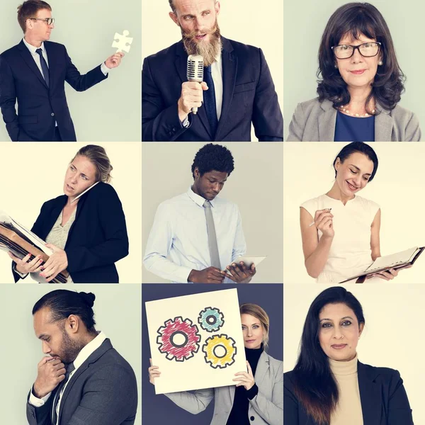 Collage de diversas personas de negocios —  Fotos de Stock