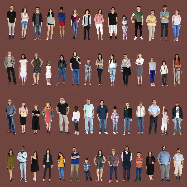 Conjunto completo cuerpo de personas de diversidad — Foto de Stock