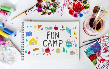 yaratıcı sanat ve renkli boya