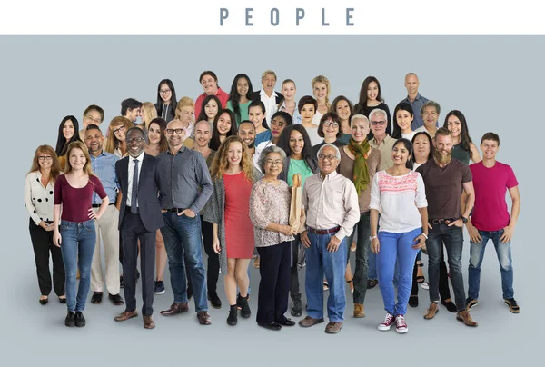 多样性人民站在一起 — 图库照片