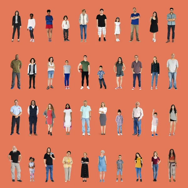 Conjunto completo cuerpo de personas de diversidad — Foto de Stock