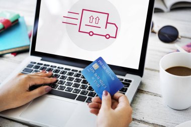 Online alışveriş eller 