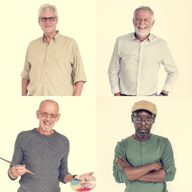 insanlar mutlu yüz ifadesi ile